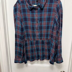 Lane Bryant Fits that Flatter Plaid Tunic Top Blouse Women’s  Size 18/20 (24-27)